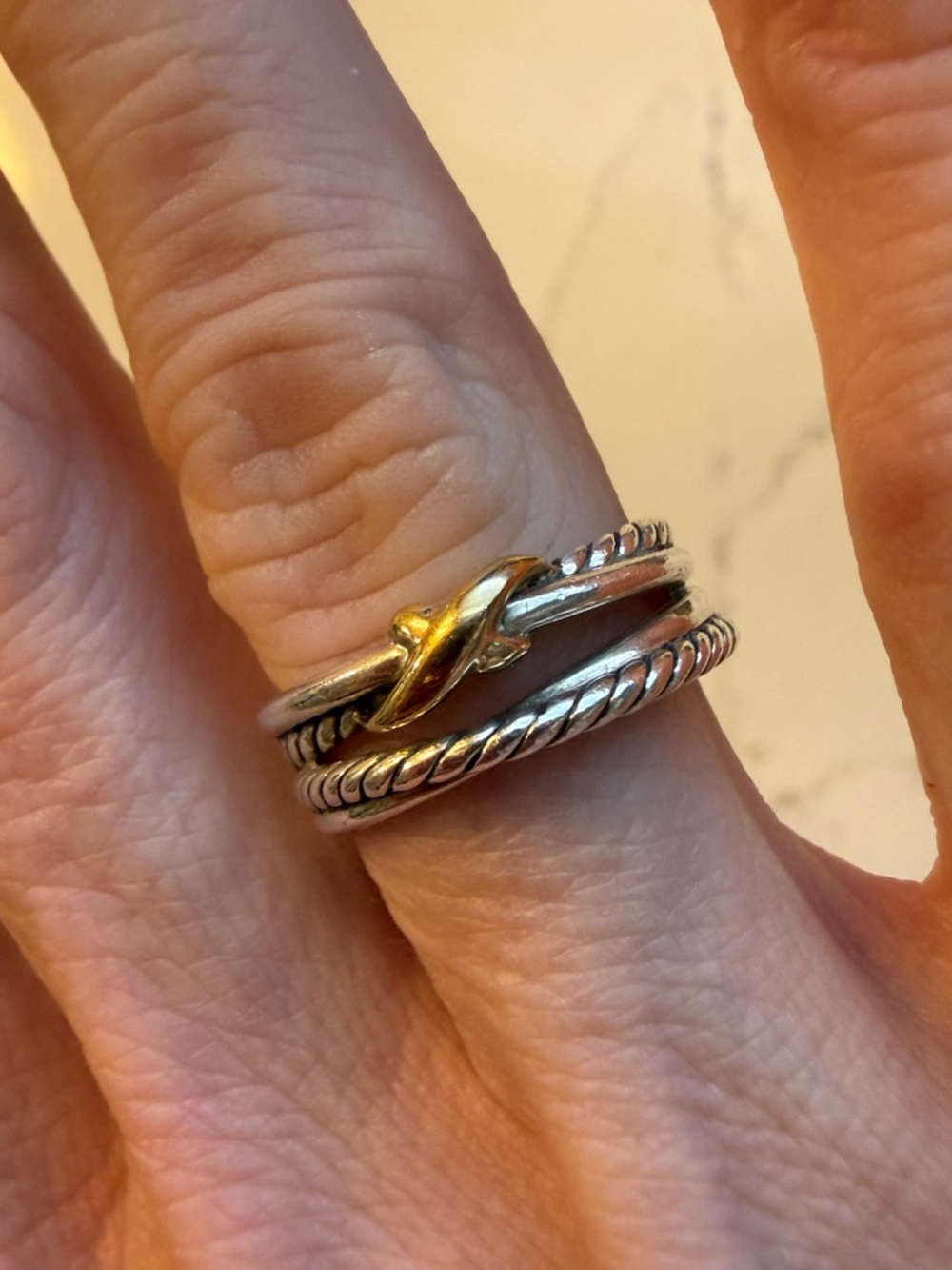 David Yurman C Crossover Band Ring